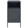 Bedside tables 2 units anthracite gray steel 36x39x68 cm by , Nightstands - Ref: Foro24-843070, Price: 74,29 €, Discount: %
