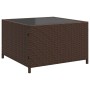 L-shaped garden sofa with table and brown PE rattan cushions by , Garden sets - Ref: Foro24-369028, Price: 287,36 €, Discount: %