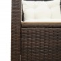 L-shaped garden sofa with table and brown PE rattan cushions by , Garden sets - Ref: Foro24-369028, Price: 287,36 €, Discount: %