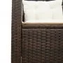 L-shaped garden sofa with table and brown PE rattan cushions by , Garden sets - Ref: Foro24-369028, Price: 337,72 €, Discount: %