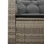 L-shaped garden sofa with table and gray PE rattan cushions by , Garden sets - Ref: Foro24-369037, Price: 287,62 €, Discount: %