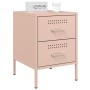 Nachttische, 2 Stück, rosa Stahl, 36x39x50,5 cm. von , Nachttische - Ref: Foro24-842925, Preis: 127,79 €, Rabatt: %