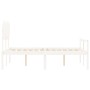 Seniorenbett mit weißem Massivholz-Kopfteil von vidaXL, Betten und Lattenroste - Ref: Foro24-3195522, Preis: 165,79 €, Rabatt: %