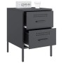 Mesitas de noche 2 unidades acero gris antracita 36x39x50,5 cm de , Mesitas de noche - Ref: Foro24-842927, Precio: 127,73 €, ...