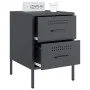 Mesitas de noche 2 unidades acero gris antracita 36x39x50,5 cm de , Mesitas de noche - Ref: Foro24-842927, Precio: 107,45 €, ...