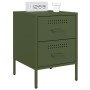 Nachttische, 2 Stück, Olivengrünes Stahl, 36x39x50,5 cm. von , Nachttische - Ref: Foro24-842931, Preis: 127,79 €, Rabatt: %