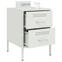 Mesitas de noche 2 unidades acero blanco 36x39x50,5 cm de , Mesitas de noche - Ref: Foro24-842933, Precio: 127,73 €, Descuent...