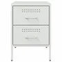 Bedside tables 2 units white steel 36x39x50.5 cm by , Nightstands - Ref: Foro24-842933, Price: 107,45 €, Discount: %