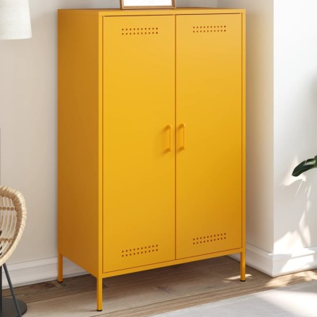 Aparador de acero amarillo mostaza 68x39x113 cm de , Aparadores - Ref: Foro24-842967, Precio: 147,24 €, Descuento: %