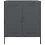 Anrichte aus anthrazitgrauem Stahl 68x39x79 cm von , Sideboards - Ref: Foro24-842978, Preis: 108,44 €, Rabatt: %