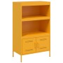 Aparador de acero amarillo mostaza 68x39x113 cm de , Aparadores - Ref: Foro24-842973, Precio: 128,47 €, Descuento: %