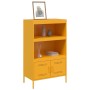 Aparador de acero amarillo mostaza 68x39x113 cm de , Aparadores - Ref: Foro24-842973, Precio: 128,47 €, Descuento: %