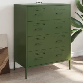 Aparador de acero verde oliva 68x39x89 cm de , Aparadores - Ref: Foro24-842986, Precio: 156,31 €, Descuento: %