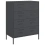 Anrichte aus anthrazitgrauem Stahl 68x39x89 cm von , Sideboards - Ref: Foro24-842984, Preis: 155,19 €, Rabatt: %