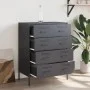 Anrichte aus anthrazitgrauem Stahl 68x39x89 cm von , Sideboards - Ref: Foro24-842984, Preis: 155,19 €, Rabatt: %