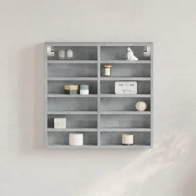 Engineered wood display case in gray concrete 60x8.5x58 cm by , Shelves and shelves - Ref: Foro24-847964, Price: 40,05 €, Dis...