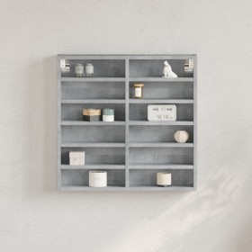 Vitrina de madera de ingeniería gris hormigón 60x8,5x58 cm de , Estantes y estanterías - Ref: Foro24-847964, Precio: 40,72 €,...