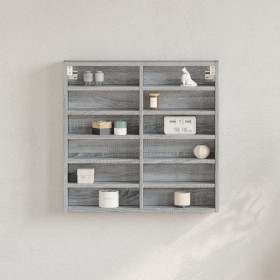 Engineered wood display case in Sonoma gray, 60x8.5x58 cm by , Shelves and shelves - Ref: Foro24-847966, Price: 44,46 €, Disc...