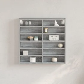 Engineered wood display case in Sonoma gray, 60x8.5x58 cm by , Shelves and shelves - Ref: Foro24-847966, Price: 43,58 €, Disc...