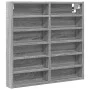 Engineered wood display case in Sonoma gray, 60x8.5x58 cm by , Shelves and shelves - Ref: Foro24-847966, Price: 43,58 €, Disc...