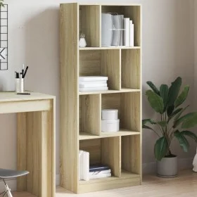 Engineered wood bookshelf in Sonoma oak, 57x28.5x141 cm by , Bookcases and shelves - Ref: Foro24-847998, Price: 70,77 €, Disc...