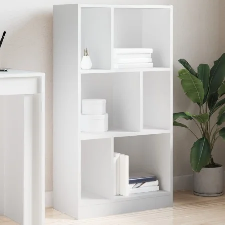 Engineered wood white shelf 57x28.5x141 cm by , Bookcases and shelves - Ref: Foro24-848003, Price: 61,99 €, Discount: %