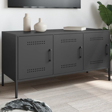 Schwarzer TV-Schrank aus Stahl, 100,5x39x50,5 cm. von , TV-Möbel - Ref: Foro24-842946, Preis: 93,91 €, Rabatt: %