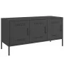Mueble para TV de acero negro 100,5x39x50,5 cm de , Muebles TV - Ref: Foro24-842946, Precio: 92,87 €, Descuento: %