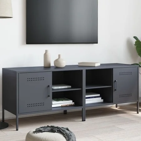 TV-Möbel, 2 Stück, anthrazitgraues Stahl, 68x39x50,5 cm. von , TV-Möbel - Ref: Foro24-842999, Preis: 135,93 €, Rabatt: %