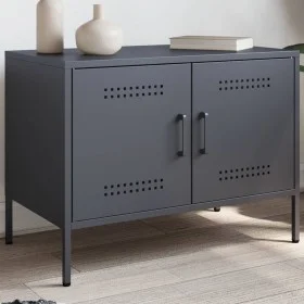 TV-Möbel aus anthrazitgrauem Stahl, 68x39x50,5 cm. von , TV-Möbel - Ref: Foro24-842938, Preis: 77,95 €, Rabatt: %
