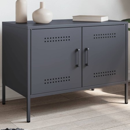 TV-Möbel aus anthrazitgrauem Stahl, 68x39x50,5 cm. von , TV-Möbel - Ref: Foro24-842938, Preis: 90,73 €, Rabatt: %