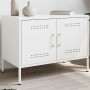 Mueble de TV de acero blanco 68x39x50,5 cm de , Muebles TV - Ref: Foro24-842944, Precio: 78,93 €, Descuento: %