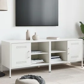 TV-Möbel 2-teilig, weißer Stahl, 68x39x50,5 cm von , TV-Möbel - Ref: Foro24-843005, Preis: 115,05 €, Rabatt: %
