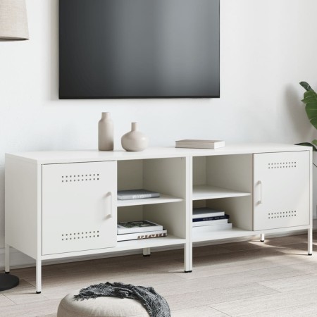 TV-Möbel 2-teilig, weißer Stahl, 68x39x50,5 cm von , TV-Möbel - Ref: Foro24-843005, Preis: 136,85 €, Rabatt: %