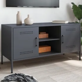 TV-Möbel aus anthrazitgrauem Stahl, 100,5x39x50,5 cm. von , TV-Möbel - Ref: Foro24-842990, Preis: 97,16 €, Rabatt: %