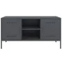 Mueble de TV de acero gris antracita 100,5x39x50,5 cm de , Muebles TV - Ref: Foro24-842990, Precio: 97,16 €, Descuento: %