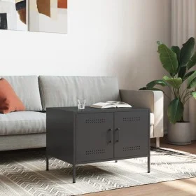 Cold-rolled black steel coffee table 68x50x50.5 cm by , Coffee table - Ref: Foro24-843030, Price: 84,52 €, Discount: %