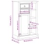 Armario de baño Corona madera maciza de pino 70x33x110 cm de , Muebles de baño - Ref: Foro24-4013403, Precio: 148,48 €
