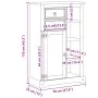 Massivholz-Badezimmerschrank Corona aus Kiefer 70x33x110 cm. von , Badezimmermöbel - Ref: Foro24-4013403, Preis: 146,22 €, Ra...