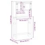 Solid pine wood Corona bathroom furniture for washing machine by , Bathroom furniture - Ref: Foro24-4013408, Price: 118,10 €,...
