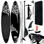 Schwarzes aufblasbares Paddle-Surfbrett-Set 366 x 76 x 15 cm von vidaXL, Paddleboards - Ref: Foro24-92748, Preis: 270,83 €, R...