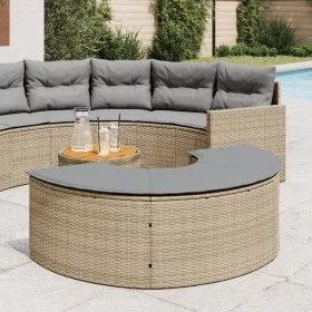 Gartenhocker mit beigen Polstern aus synthetischem Rattan von , Hocker für den Außenbereich - Ref: Foro24-369089, Preis: 168,...