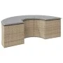 Gartenhocker mit beigen Polstern aus synthetischem Rattan von , Hocker für den Außenbereich - Ref: Foro24-369089, Preis: 168,...