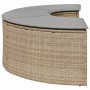 Gartenhocker mit beigen Polstern aus synthetischem Rattan von , Hocker für den Außenbereich - Ref: Foro24-369089, Preis: 173,...