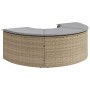 Gartenhocker mit beigen Polstern aus synthetischem Rattan von , Hocker für den Außenbereich - Ref: Foro24-369089, Preis: 173,...