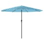 Sombrilla de jardín con poste de acero azul 324x324x247 cm de , Sombrillas - Ref: Foro24-4005110, Precio: 104,96 €, Descuento: %