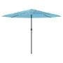 Sombrilla de jardín con poste de acero azul 324x324x247 cm de , Sombrillas - Ref: Foro24-4005110, Precio: 115,93 €, Descuento: %