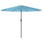 Sombrilla de jardín con poste de acero azul 324x324x247 cm de , Sombrillas - Ref: Foro24-4005110, Precio: 115,93 €, Descuento: %