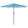 Sombrilla de jardín con poste de acero azul 324x324x247 cm de , Sombrillas - Ref: Foro24-4005110, Precio: 104,96 €, Descuento: %