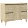Armario de lavabo madera contrachapada roble Sonoma 80x33x60 cm de , Tocadores de baño - Ref: Foro24-849665, Precio: 76,80 €,...